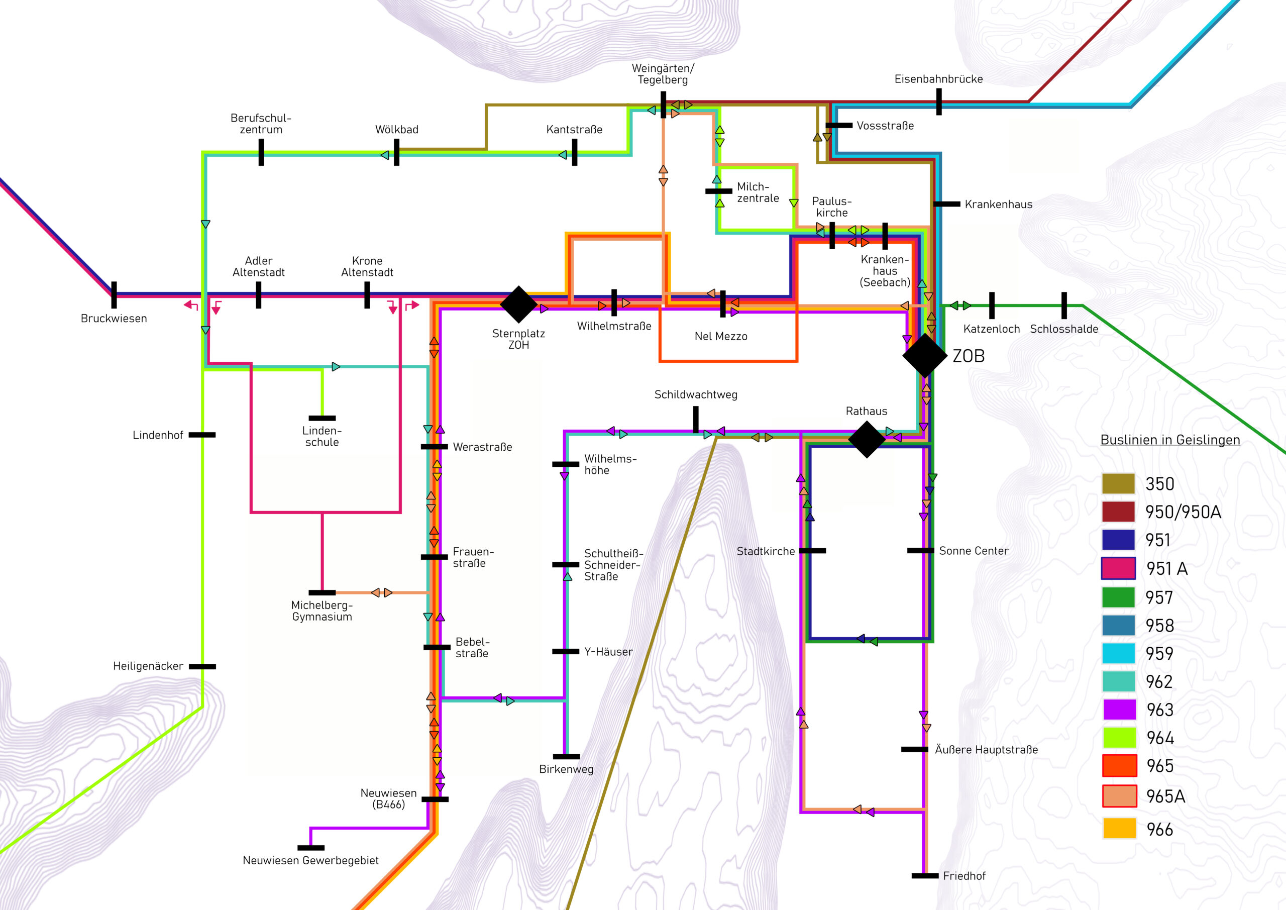 Linienplan Buslinien